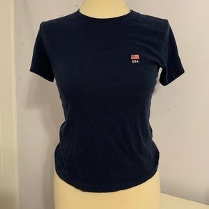 brandy melville navy usa top